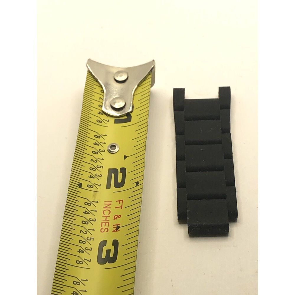 Michael Kors Watch Parts Partial Band No Clasp Rubber Links Black 18mm PJ370